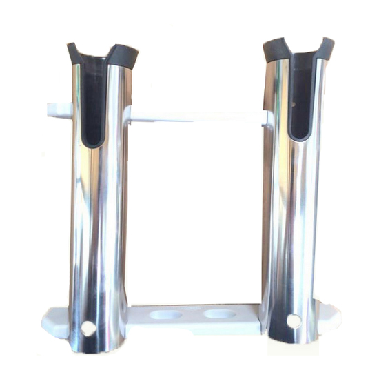 Platinum Stainless Steel 2 Way Fishing Rod Holder with Bracket and Screws