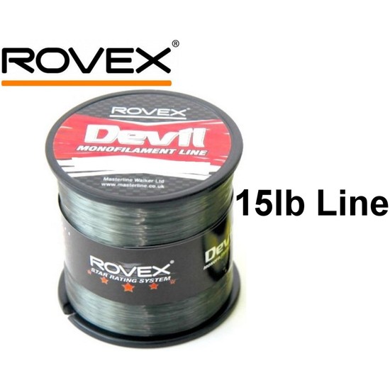 1005m Bulk Spool of 15lb Rovex Devil Fishing Line - Dark Green Mono Fishing Line