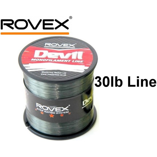 490m Bulk Spool of 30lb Rovex Devil Fishing Line - Dark Green Mono Fishing Line