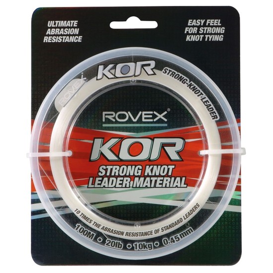 100 Metre Spool of Rovex KOR Monofilament Fishing Leader-20-30-40-50-60-80lb