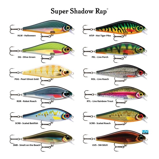 11cm Rapala Super Shadow Rap Large Profile Shallow Jerkbait Fishing Lure