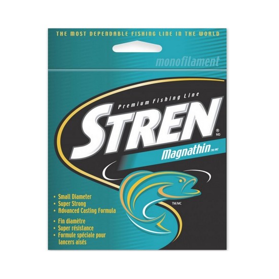 300 Metres of 12lb Stren Magnathin Fishing Line - Super Strong Green Mono Fishing Line
