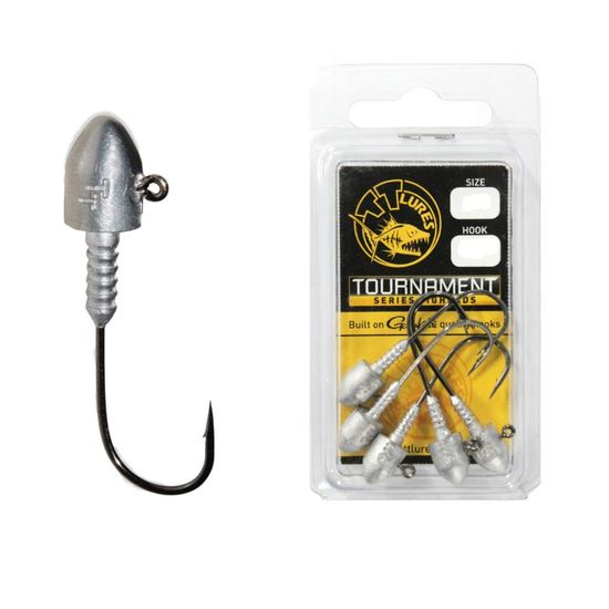 5 Pack of Size 1H (Heavy Wire) TT Lures Tournament Series Jigheads
