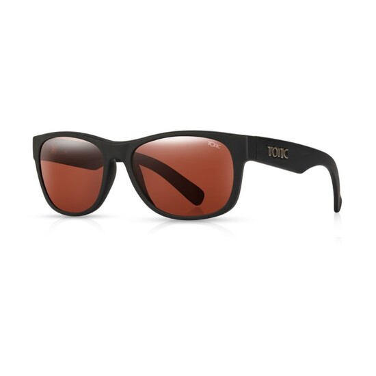 Tonic Wave Polarised Sunglasses - Glass Copper Photochromic Lens & Black Frame
