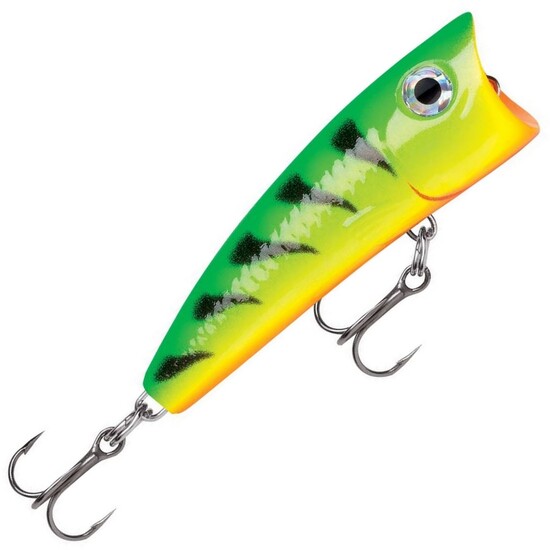 Rapala Ultra Light 4cm Surface Popper Fishing Lure - Firetiger - 3gm Top Water Popping Lure