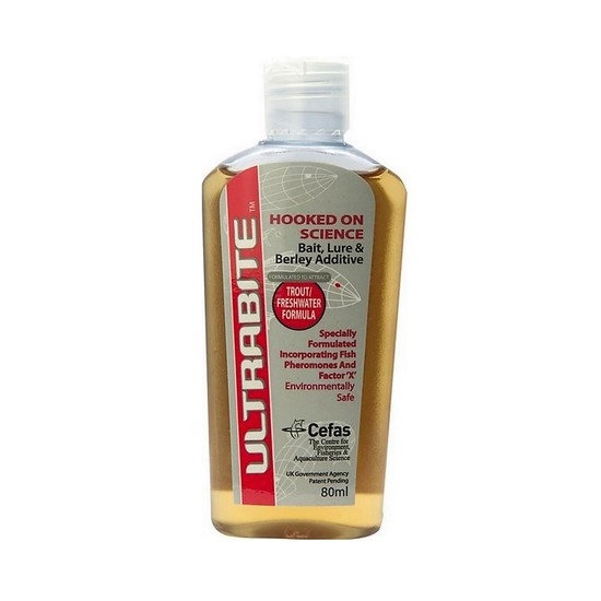 80ml Bottle of Ultrabite Liquid Fish Attractant for Freshwater/Trout Fishing