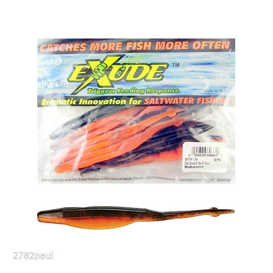 EXUDE 5" RT SLUG LURE - HABENERO - SOFT PLASTIC WITH FISH ATTRACTANT OIL