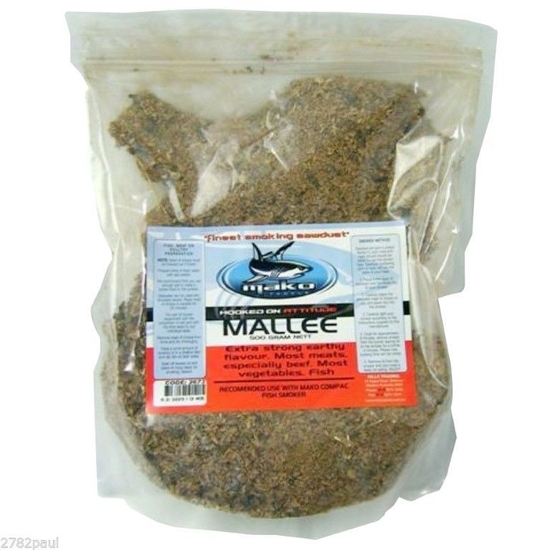 MAKO - FINEST SMOKER DUST - MALLEE - 500 GRAM. FOR FISH, MEAT OR POULTRY
