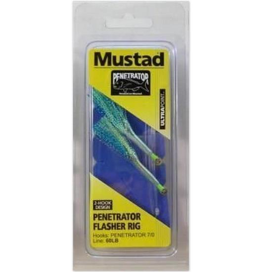 Size 7/0 Mustad Penetrator Flasher Rig - Colour 2A - 2 Hook Snapper Rig