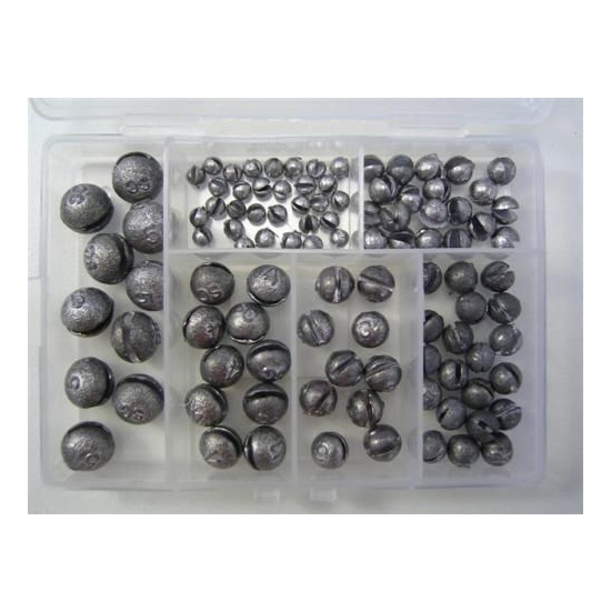 SUPER SPLIT SHOT SINKER PACK 6 SIZES +TACKLE BOX 100PCS