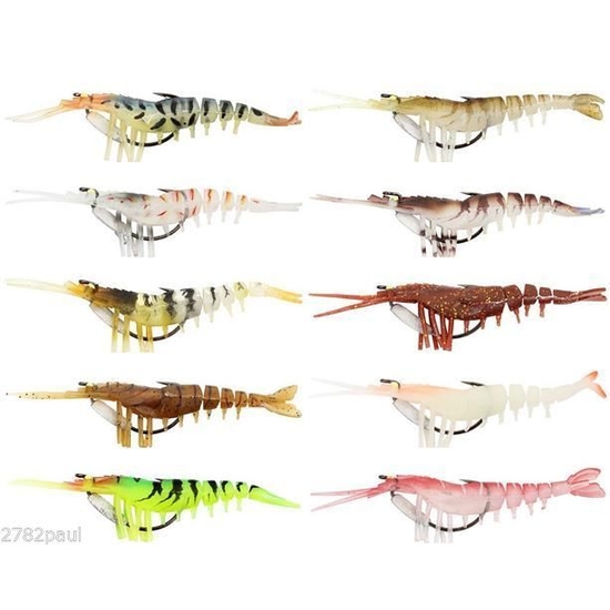 ZEREK LIVE CHERABIN-BULK 10 PACK-145mm PRE RIGGED LUMO EYES-WITH BONUS JIG HEADS