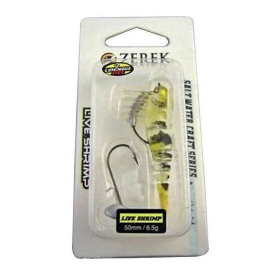 ZEREK LIVE SHRIMP - 50mm PRE RIGGED LUMO EYES - 09 COLOUR - KEVLAR JOINTED BODY
