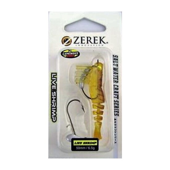 ZEREK LIVE SHRIMP - 50mm PRE RIGGED-LUMO EYES - 16 COLOUR - KEVLAR JOINTED BODY