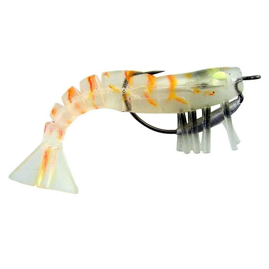 ZEREK LIVE SHRIMP - 89mm PRE RIGGED LUMO EYES - COLOUR 10 - KEVLAR JOINTED BODY