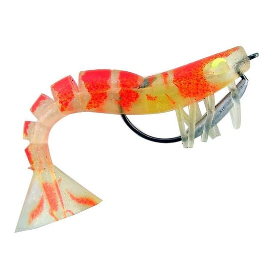 ZEREK LIVE SHRIMP - 127mm PRE RIGGED LUMO EYES - COLOUR 04 - KEVLAR JOINTED BODY