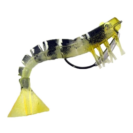 ZEREK LIVE SHRIMP - 127mm PRE RIGGED LUMO EYES - COLOUR 09 - KEVLAR JOINTED BODY