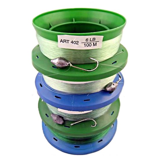 4 Pack of 4 Inch Hand Casters Pre Rigged with Mono Fishing Line - 6,9,12,15lb