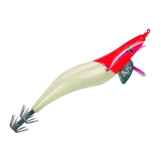 SureCatch Red Head/Pearl Squid Jig Lure  2.0g - 4.0g Choose Your Size [Size: 2.5 grams]