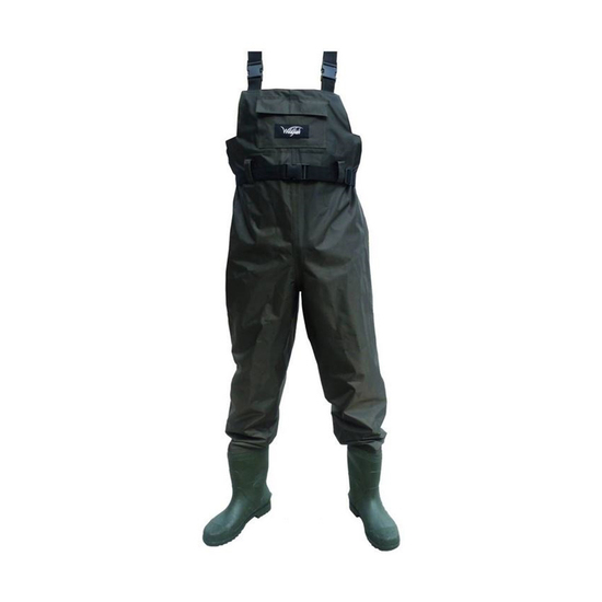 Size 8 Wildfish Chest Wader-Tough Nylon/PVC Fishing Wader with Integrated Boot
