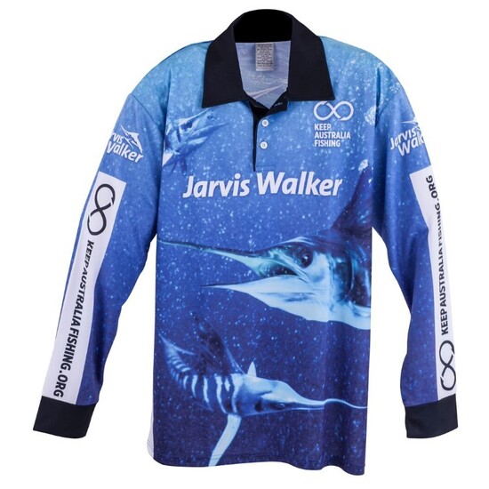 XXL Jarvis Walker Long Sleeve Fishing Shirt with Collar-Light Fishing Jersey