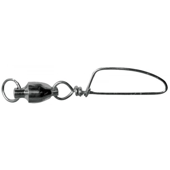 1 x Packet of Mustad Black Ball Bearing Swivels with Cross-Lock Snap Size 6