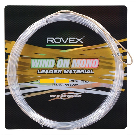 10m Length of 30lb Rovex Wind On Leader - Clear Mono Wind On Leader Material
