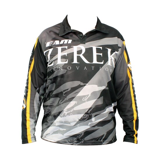 Team Zerek Fishing Shirt - Long Sleeved - UPF25+ Comfy,Light with Collar [Size: Small]