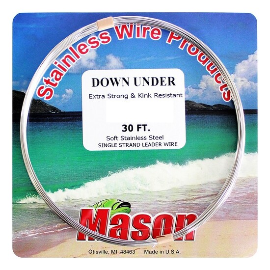 30ft Coil of 120lb Mason Down Under Soft Stainless Steel Fishing Wire Leader