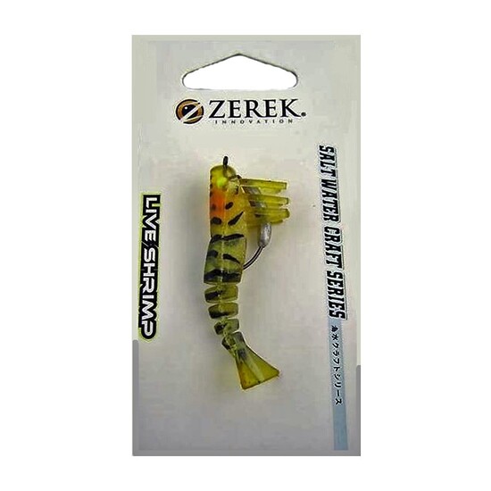 Zerek Live Shrimp - 50mm Pre Rigged Lumo Eyes - 02 Colour - Kevlar Jointed Body