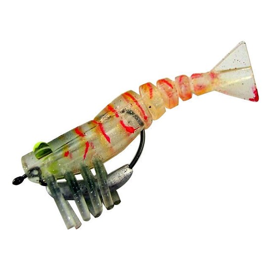 Zerek Live Shrimp - 50mm Pre Rigged-Lumo Eyes - 10 Colour - Kevlar Jointed Body