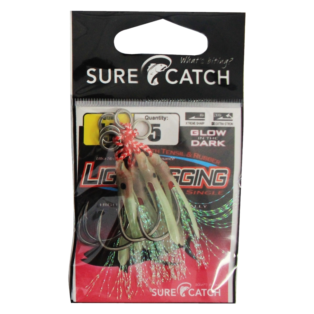 Sure, Catch, Micro, Jig, Assist, Tinsel, Rubber, Rig, Fishing