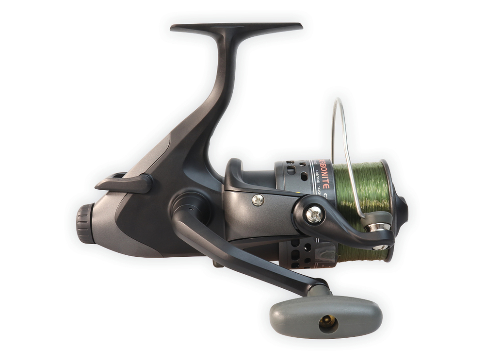 Okuma Carbonite XP155 Baitfeeder Spinning Fishing Reel with Spare Graphite  Spool