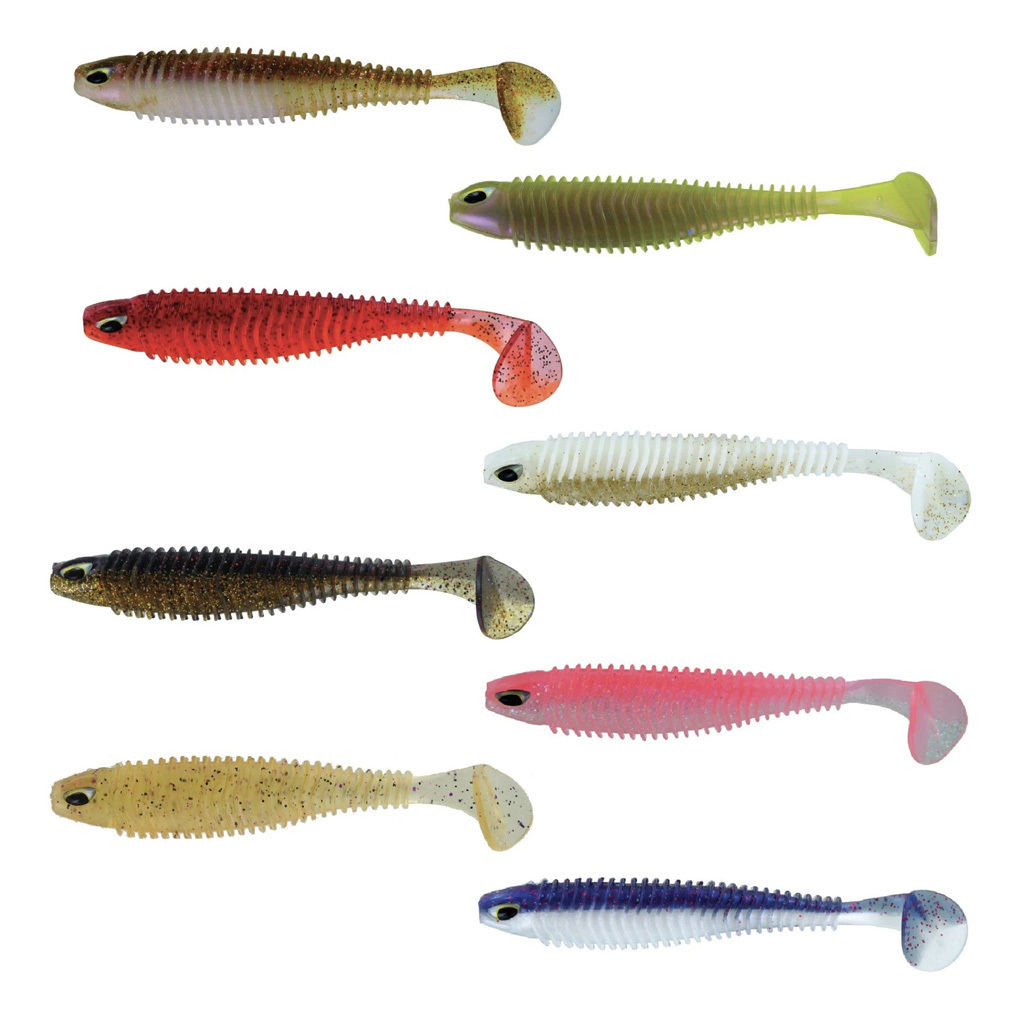 Chasebaits 3 inch Curly Tail Soft Plastic Fishing Lures - STICKY BRISKET