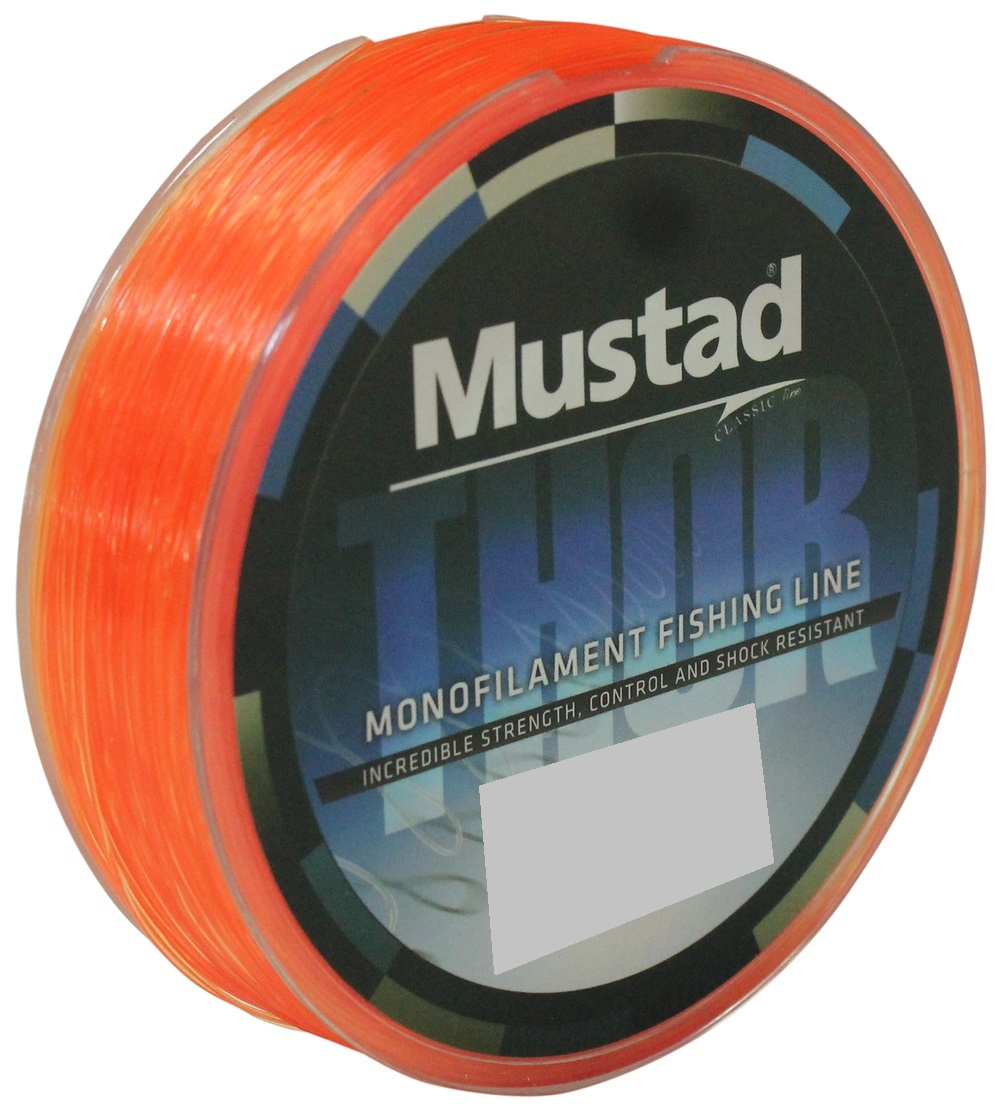 1 x 300m Spool of Mustad Thor Monofilament Fishing Line - Hot Orange Mono  Line