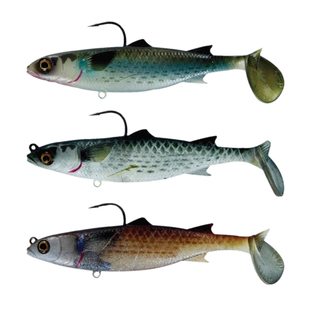 Chasebait, Lures, Poddy, Mullet, 125mm, Active, Side, Fins, Fishing