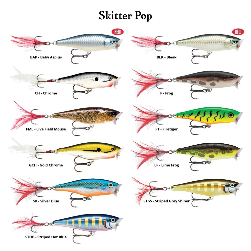 5cm Rapala Skitter Pop Topwater Popper Fishing Lure