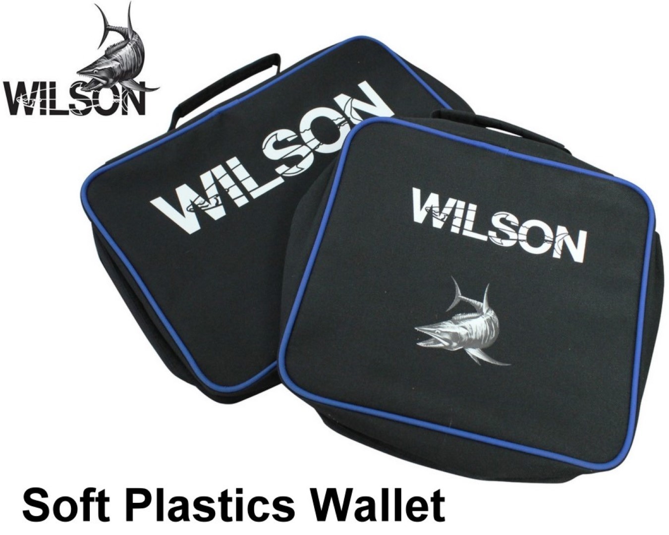 1 x Wilson Fishing Lure Wallet - Soft Plastics Wallet-Large or Small-Choose  Size