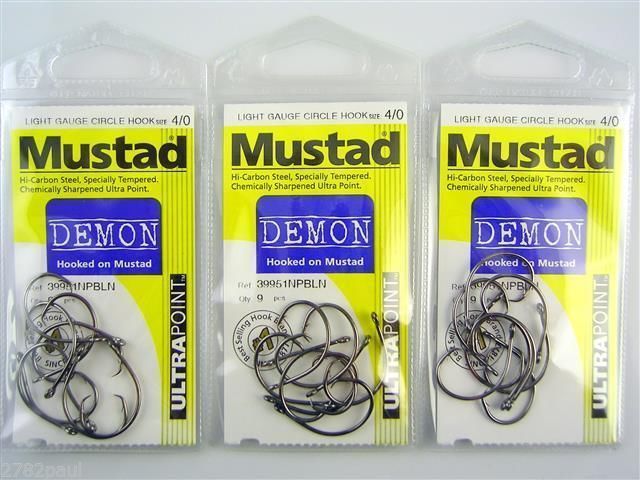 Mustad Ultrapoint Demon Circle Hooks 100pk Size 6/0