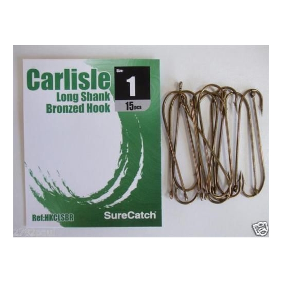 Sure Catch Bronzed Carlisle Bloodworm Long Shank Hook