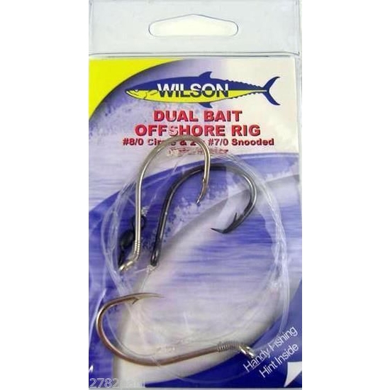 Wilson Live Dual Bait Offshore Rig - 8/0 Circle & 2 X 7/0 Snooded