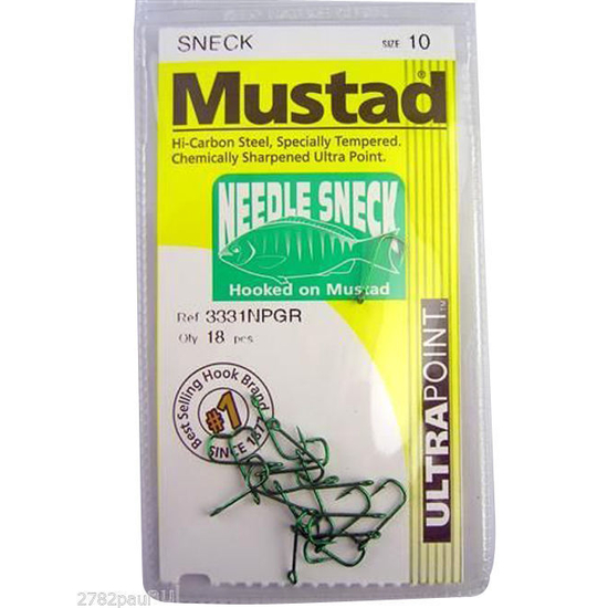1 Packet of Mustad 3331NPGR Needle Sneck Weed Chemically Sharp