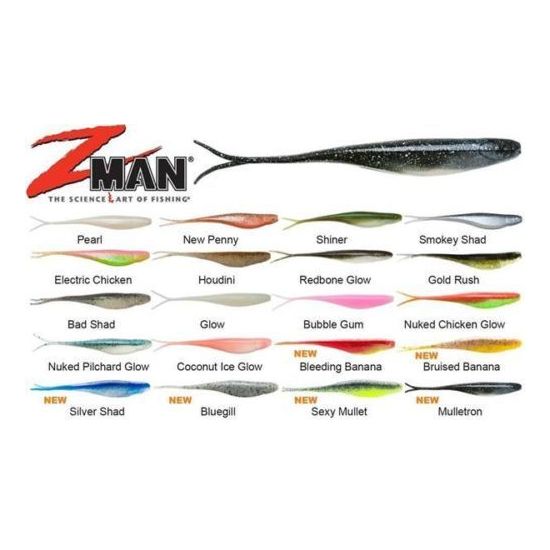 Zman 5 Scented Jerk Shadz - 5 Pack - Z Man Soft Plastics Lures