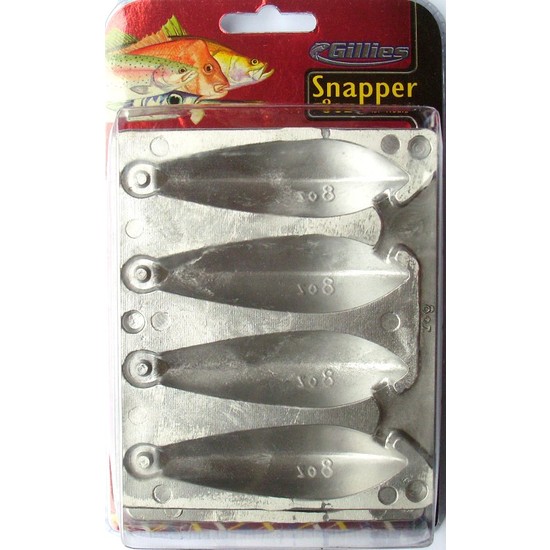 Gillies 8oz Snapper Sinker Mould - Makes 4 Snapper Sinkers at a Time