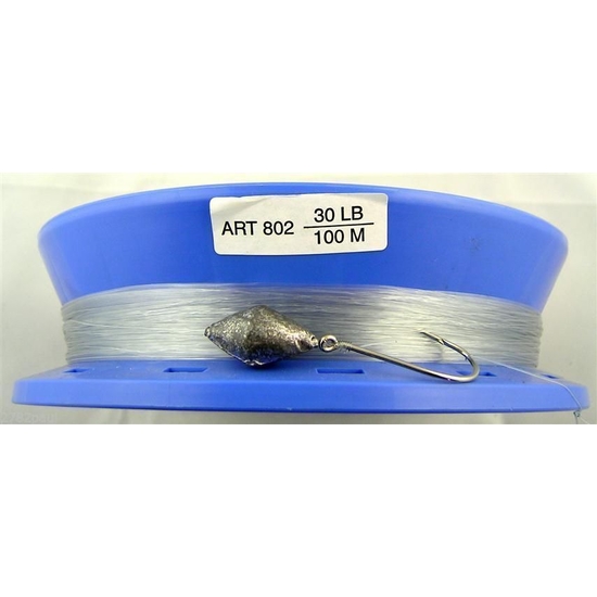 8 Inch Hand Caster Pre Rigged with 100m of 30lb Mono Fishing Line -  Surecatch