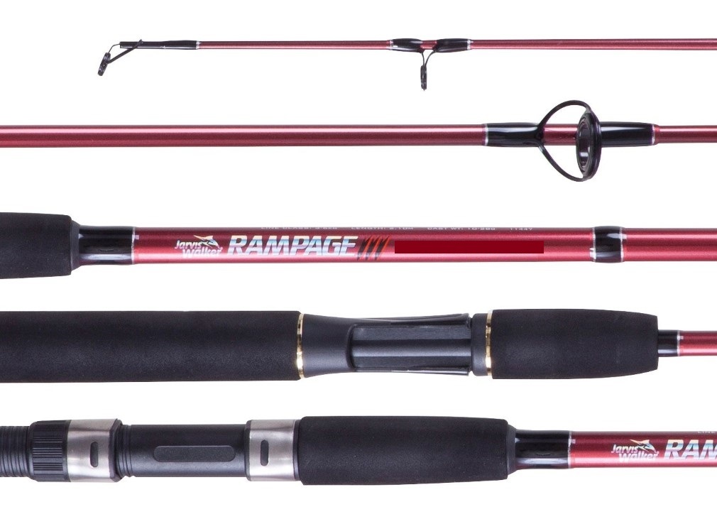 6'6 Jarvis Walker Rampage 47kg Fishing Rod and Reel Combo 2 Pce Boat Combo