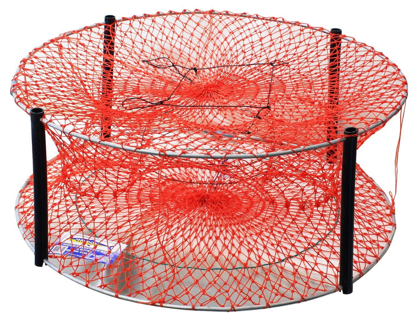 2 X Wilson Ready Rigged Wire Bottom Crab Nets- 2 Rings With