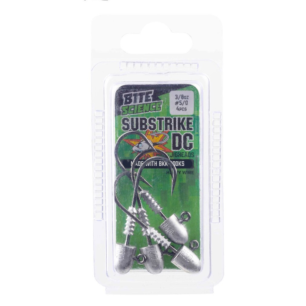 4 Pack of 3/8oz Size 5/0 Bite Science Substrike DC Jigheads with