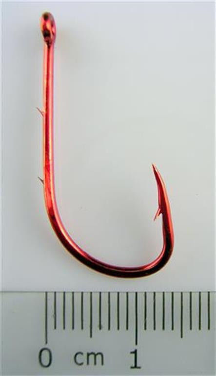 1 Packet of Mustad 92668NPNR Red Baitholder Chemically Sharp