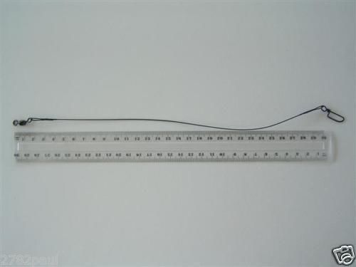 6 x Deluxe Black Nylon Coated Stainless Steel Wire Fishing Leaders - Wire Trace - Picture 29 of 55
