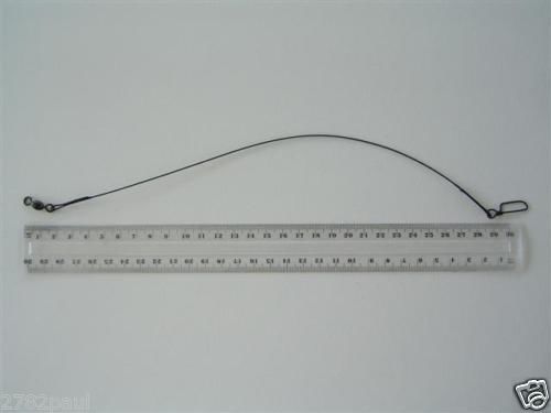 6 x Deluxe Black Nylon Coated Stainless Steel Wire Fishing Leaders - Wire Trace - Picture 35 of 55